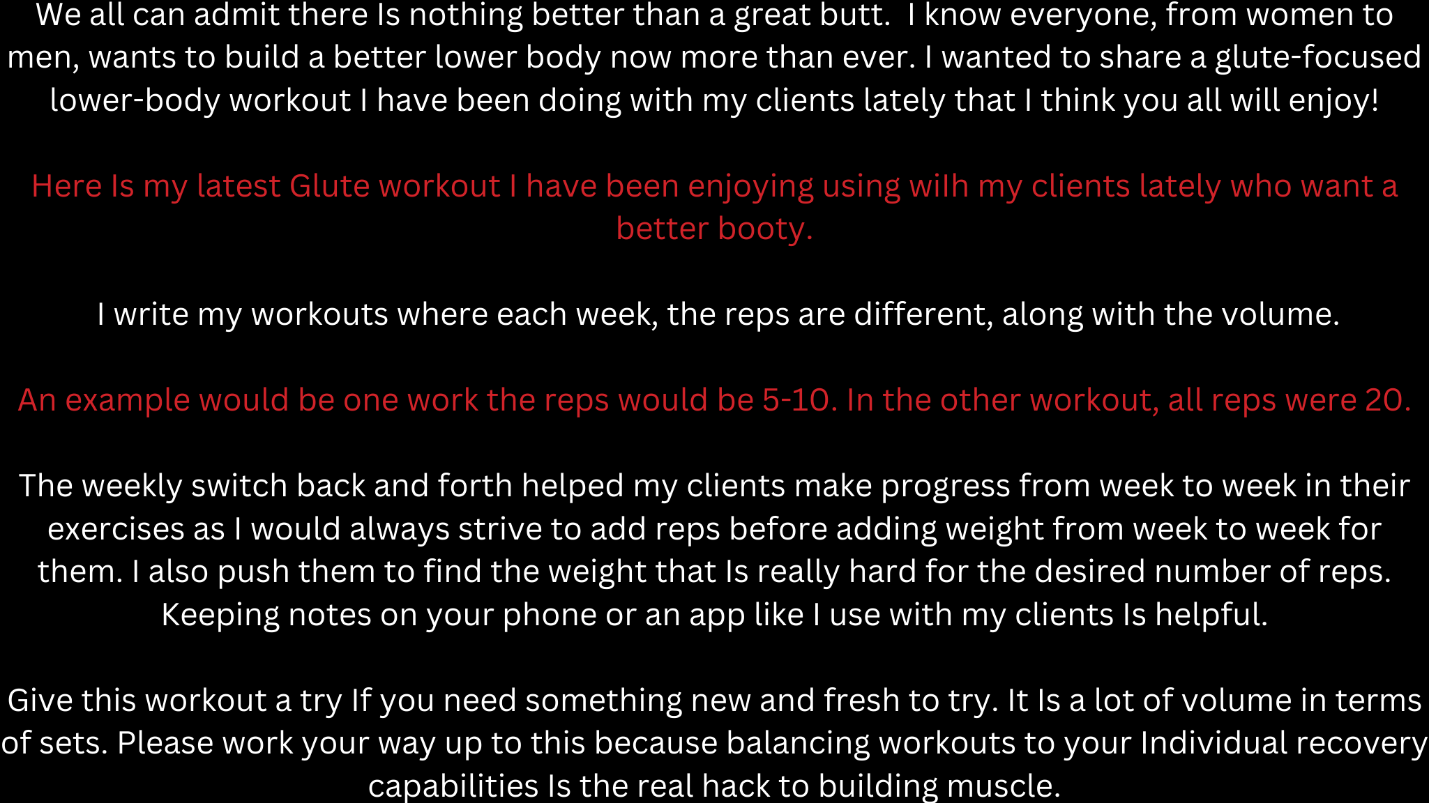 glute workouts