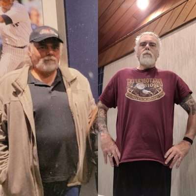 “100 pound weight loss online coaching client transformation before and after”“Keto Mojo tracking used in 100 pound weight loss online coaching program”

“Strength training during 100 pound weight loss online coaching”

 